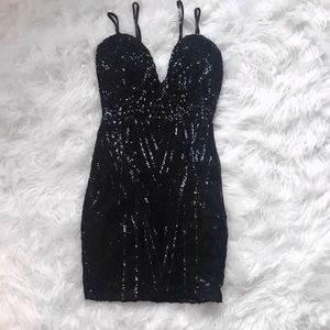 Sequin Sweetheart Bodycon Dress XS NWT